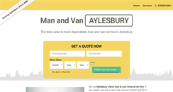 Desktop Screenshot of manandvanaylesbury.co.uk