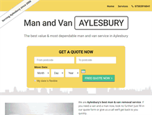 Tablet Screenshot of manandvanaylesbury.co.uk